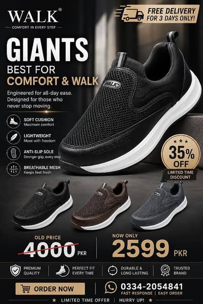 Premium Walking Shoes Only Rs. 1999 | Free Delivery | Best for Jogging