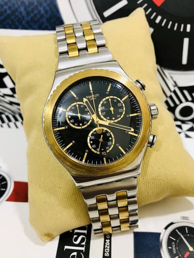 SWATCH-ORIGINAL-SWISS MADE-TWO TONE WATCH-SEIKO TISSOT CASIO OMAX