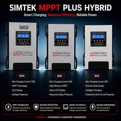 SIMTEK MPPT Hybrid Solar Charge Controller – 80A / 85A / 120A