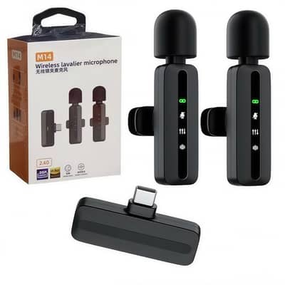 M14 Wireless Lavalier Microphone 2 in 1
