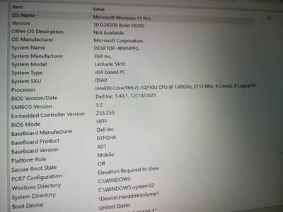Dell Core i5, 10th Generation 8/256