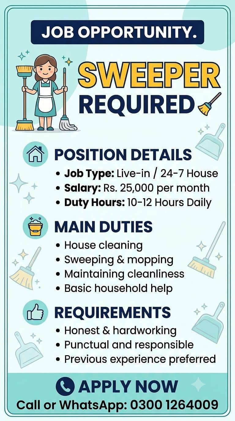 SWEEPER REQUIRED 0