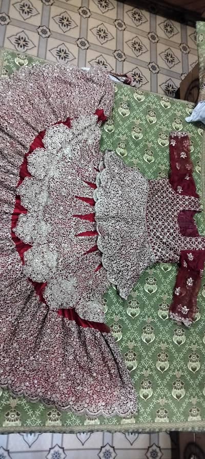 Luxury Maroon Bridal Lehnga-Indian Style For Contact 03073939185