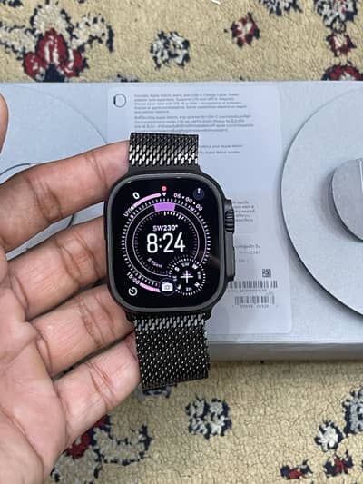 Apple Watch Ultra 2nd Gen 49mm Black Titanium with Milanese Loop