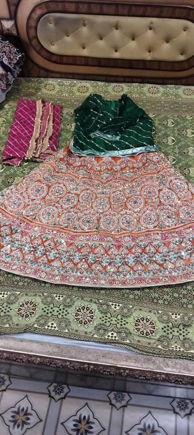 Mehndi Lehnga In Good Condition For More Detail #0307-3939185