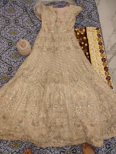 Luxury Bridal Maxi Dress – Heavy Hand Embroidery & Premium Formal Wea