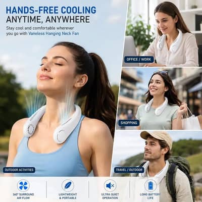 Rechargeable Neck Fan 200mAh Long Battery Life