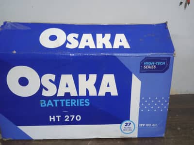 3 Osaka 180AH/27plates per cell 1 AH 2months used with warranty card .