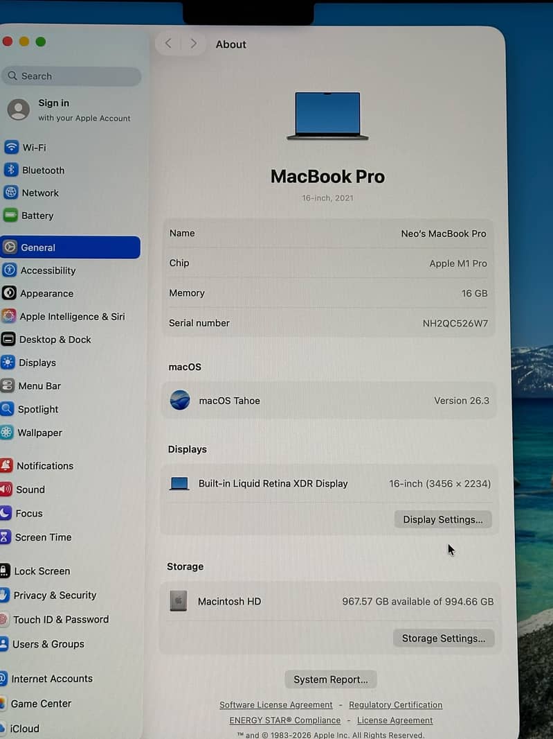 MacBook Pro M1 7