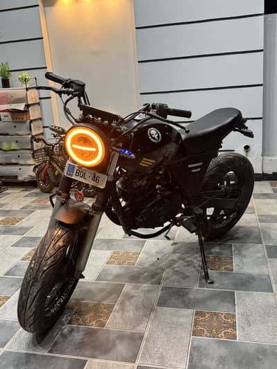 Suzuki bike Modified into scrambler