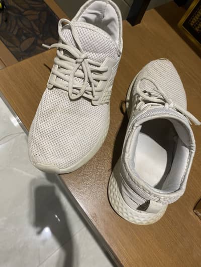Slightly used white joggers