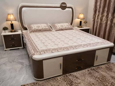 Fancy Wooden King Size Bed