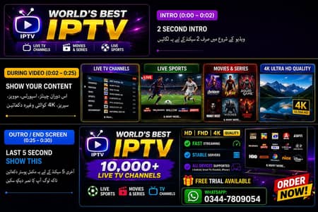 IPTV 03447809054:WORLD NO. 1 IPTV WITH HD UHD 4K _UK BASED SUPER SPEED