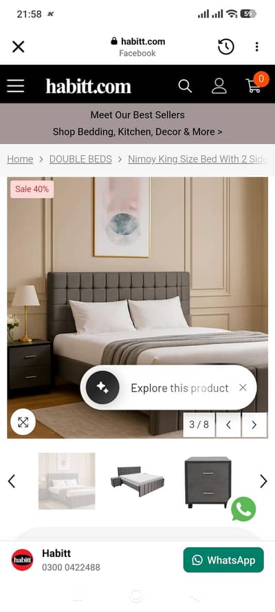 nimoy king size bed two sides and mattress