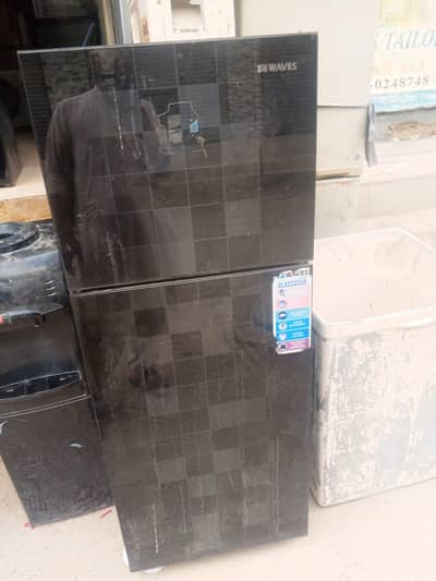 waves fridge glass door