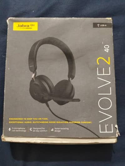 Jabra Evolve2 40 USB-A MS Stereo Wired Headset (Black)