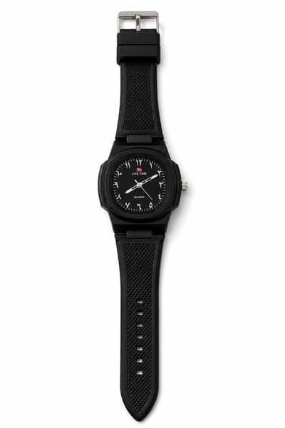 LIFE TIME QUARTZ WATCH FOR MEN PREMIUM BLACK !