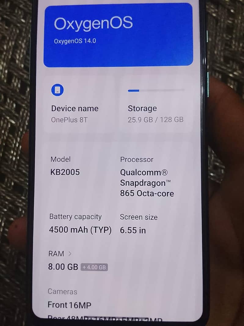 One Plus 8T 6