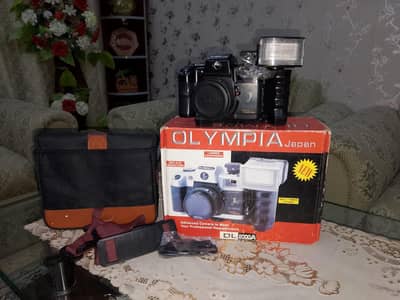Olympia Japan Advanced 35mm Film Camera with flash and original box