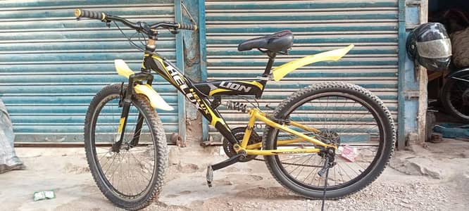 Lion MTB 26 Inch Gear Cycle - Yellow Black - Good Condition.