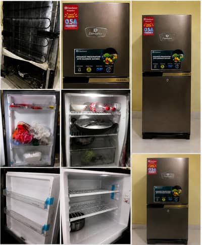 Dawlance 9140WB E-Chrome Hairline Golden Double Door Refrigerator