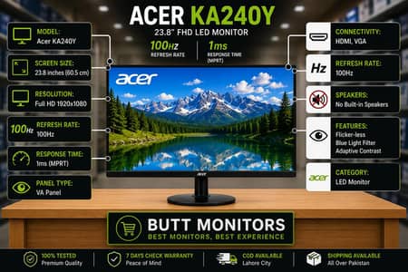 Acer KA240Y  24" FHD 100Hz 1Ms | AMD FREESYNC | Gaming Monitor