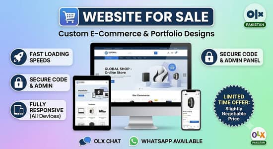 Custom E-Commerce & Portfolio Websites for Sale (HTML, CSS, JS, PHP)