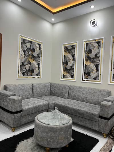 L shaped sofa with table for sale