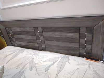 only double bed grey color good condition