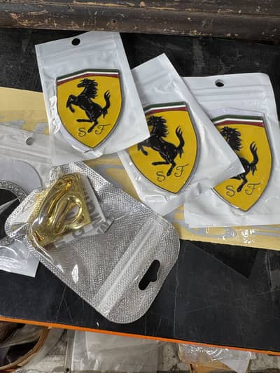 Cars & bikes logo stickers Ferrari BMW Mercedes Honda Toyota civic