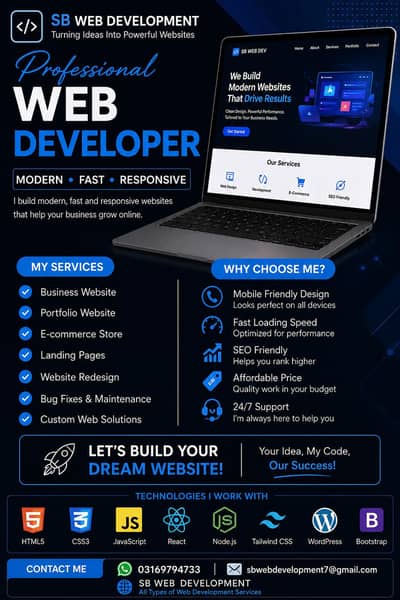  Web Developer | Building Modern, Fast &Business • Portfolio