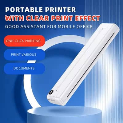 Inkless and Wireless thermal printer. A4 printing. Rechargeable