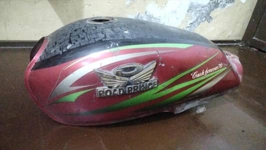 Fuel tank, Side covers, chain cover, helmet