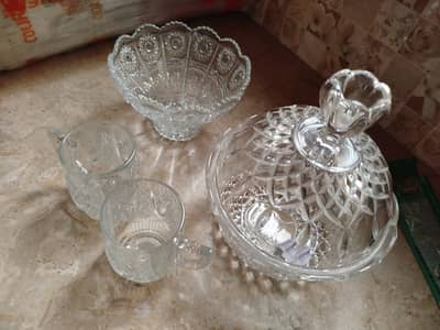 crystal crockery set