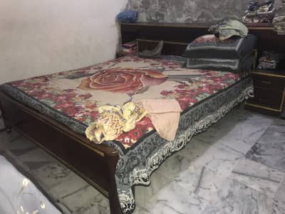 wooden bed