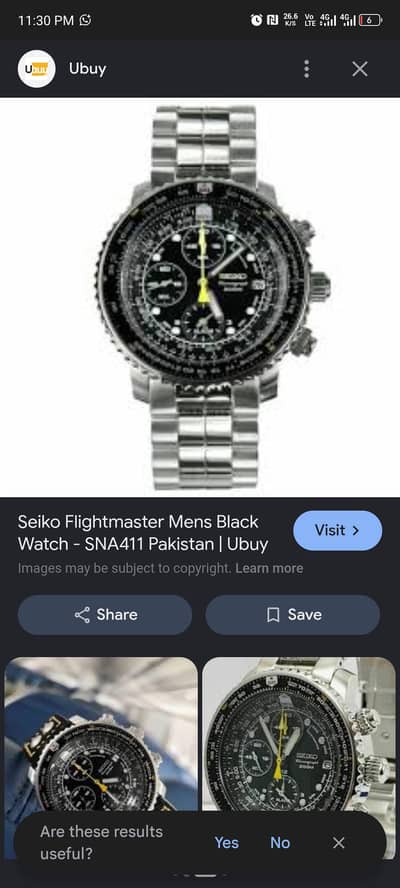 Seiko Flightmaster Mens Black Watch - SNA411