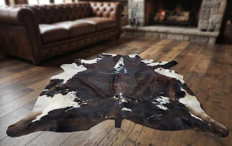 Carpet Natural Cow Hair on  leather