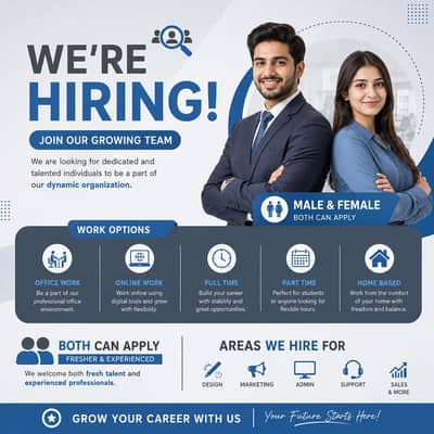 Hirring staff full Time, part time,and home based