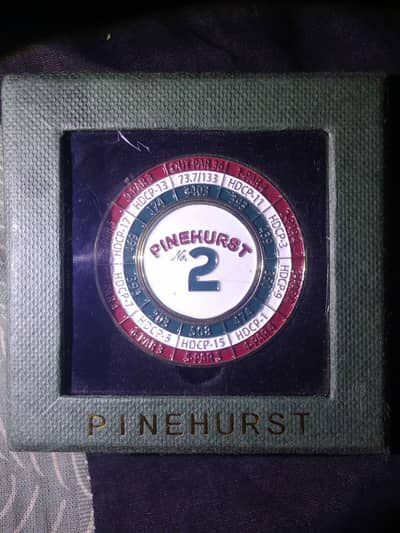 Pinehurst no 2 golf ball marker with original box