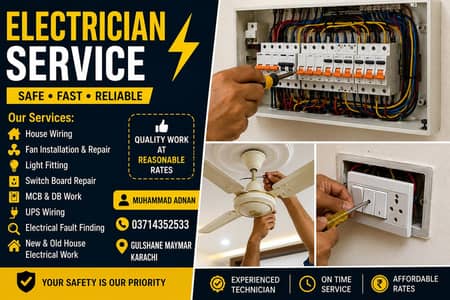 Electrician Service Available in Karachi