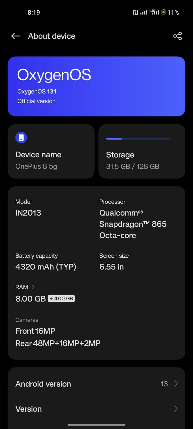 One Plus 8 10