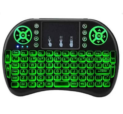 Mini Touch Pad RF 500 Wireless With 3 colour Blacklight Keyboard Mouse