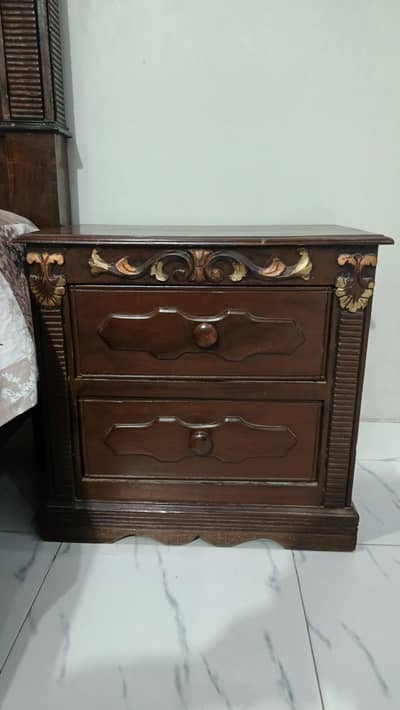 pure wooden bed for urgent sale slightly use