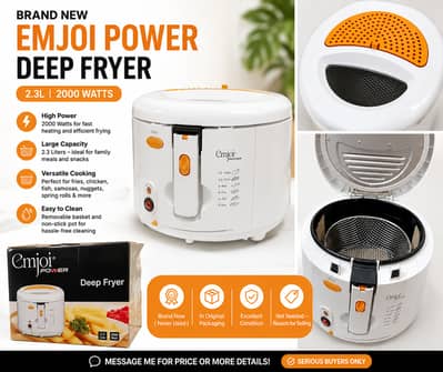 Brand New Emjoi Power Deep Fryer – 2.3L | 2000W