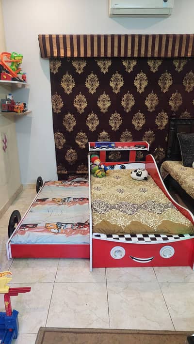 Baby bed set with study table chair