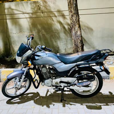 Suzuki GD110 2015 Self Start Alloy rims Karachi no. Totally Genuine