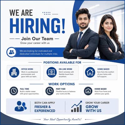 we are hiring male and female staff for office and online work