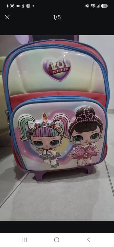 Kids trolley school bag