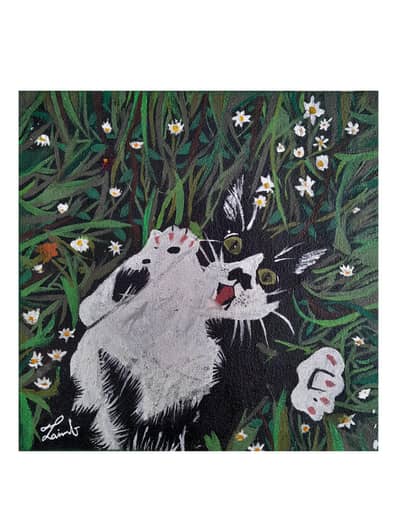"Whiskers in the Wild" – Original Handmade Acrylic Painting