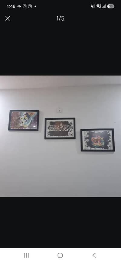 Set of 3 glass frames